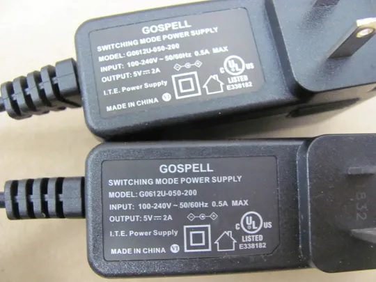 адаптер живлення GOSPELL G0612U-050-200 5V 2A 5,5х2,5 mm  оригінал ЦІКАВИТЬ ОПТ Продаж
