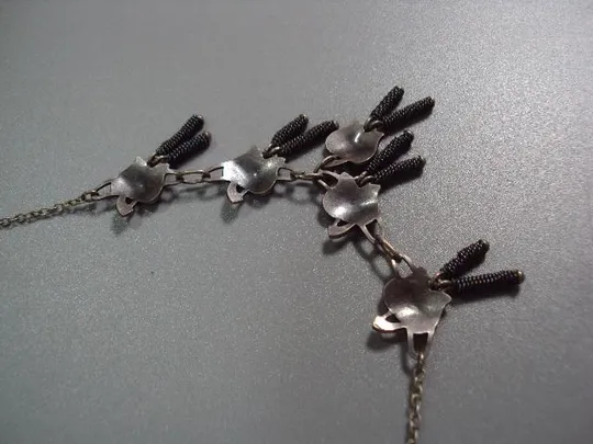 бижутерия колье ожерелье листья листочки металл длина 52 см №10906 Де купити