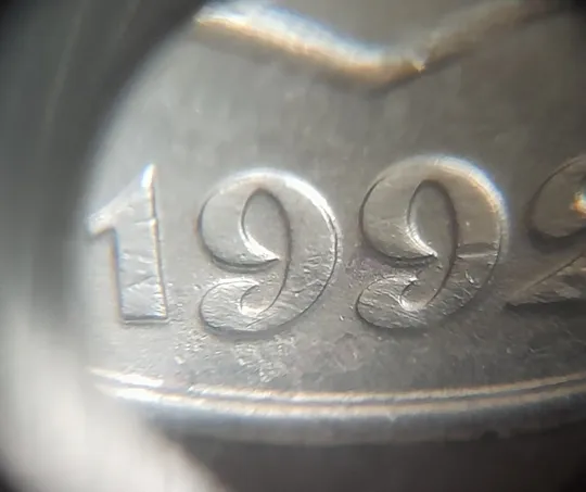 (6102) 50 копійок 1992 1АВ(б)м по каталогах ІТК та Шекені (50 копеек 1992 1АВ(б)м брак) зминання на аверсі Де купити