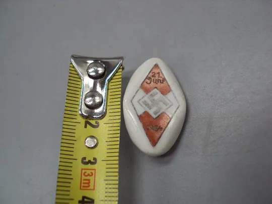 Знак фарфор Участник спартакиады Гитлерюгенд 1934 год Германия Рейх 21 juni 1934 №10207 З аукціону