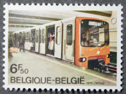 фото, Бельгия ЖД Транспорт Метро 1976 MNH