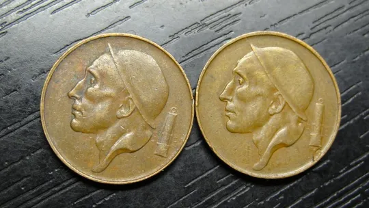 50 сантимів Бельгія 1953 (два різновиди) Ціна