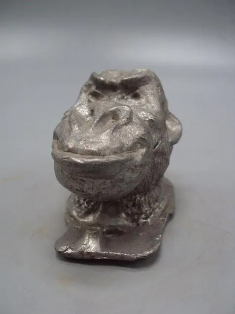 Фигура металл статуэтка обезьяна голова обезьяны литье тяжелая высота 6,3 см №14008 Інтернет-аукціон
