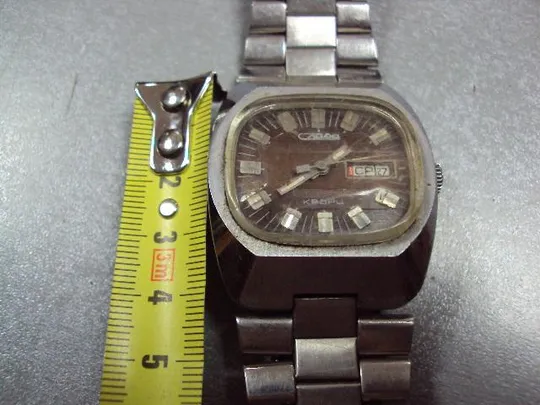 Купити Наручные часы Слава календарь кварц с браслетом длина 16,4 см №12063