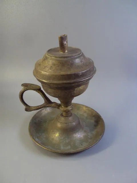 Подсвечник лампа керосиновая или спиртовка с ручкой маленькая высота 11,5 см (№ 1533) Інтернет-аукціон