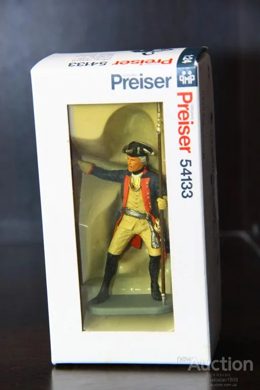 американец пруссак ОФИЦЕР PREISER ELASTOLIN 70мм ФРГ №541133 Ціна