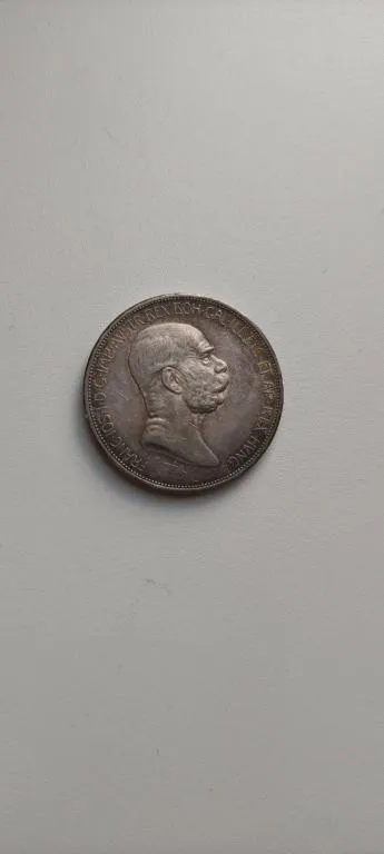 5 корон 1848-1908 г монета серебро Австро-Венгрия 50 лет правления, Франц-Иосиф fp684. Де купити