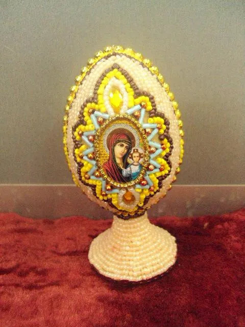 яйцо бисер икона спаситель богородица  №11601replicaОбращаем Ваше внимание, что предмет находиться в категории &quot;копии&quot; и не является оригиналом! Ціна