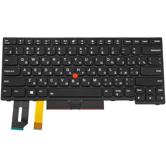 Купити Клавіатура для ноутбука Lenovo (ThinkPad: E480, L380) rus, black, підсвічування клавіш (оригінал)