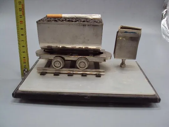 Сигаретница хьюмидор вагонетка с углем подарок шахтеру размер 10,2 х 20,5 х 13 см №13797 Продаж