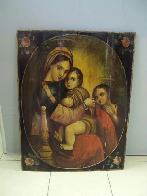 Икона Богородицы Божья Мать в стиле Рафаэля дерево Украина размер 71,5 х 55 см №13888 Ціна