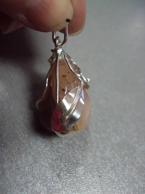 Подвеска кулон агат желудь с листочками авторская работа серебро 925 проба Украина 12,03 г №11899 Недорого