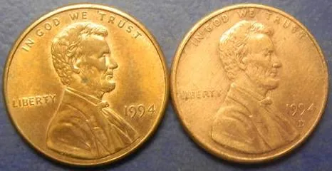 1 цент 1994 США (два різновиди) Ціна