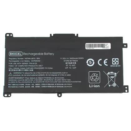 фото, Батарея для ноутбука HP BK03XL (Pavilion X360: 14-BA000 series) 11.55V 3400mAh Black