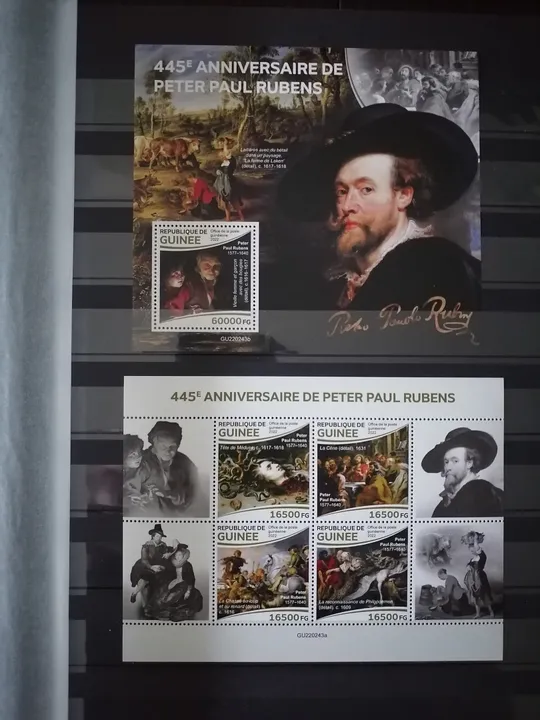 Гвинея -Живопись-Рубенс-2022.Чистый полный красивый комплект-Блок+М/Лист.  MNH. Ціна