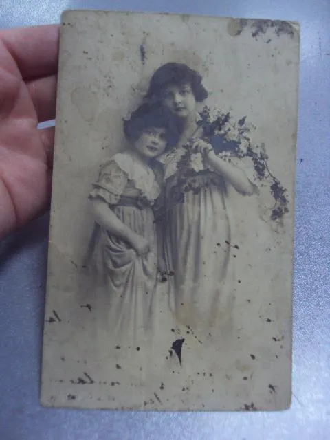 открытка две девочки медынь бобров 1917 №1554 Продаж