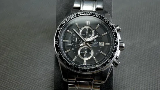 Купити часы Casio Edifice Chronograph All Stainless Steel (нержавеющая сталь) 45mm, WR 100m model:EF-547D-1