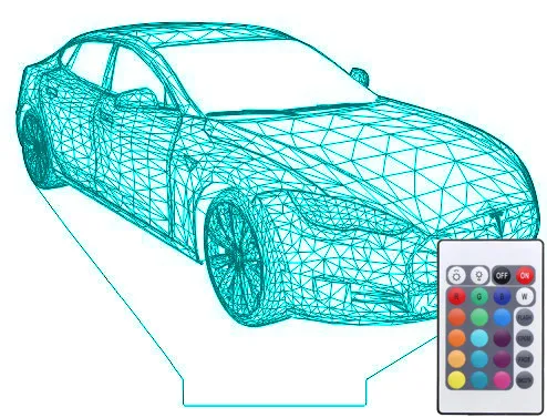Акриловий світильник-нічник з пультом 16 кольорів Тесла tty-n001491 Ціна