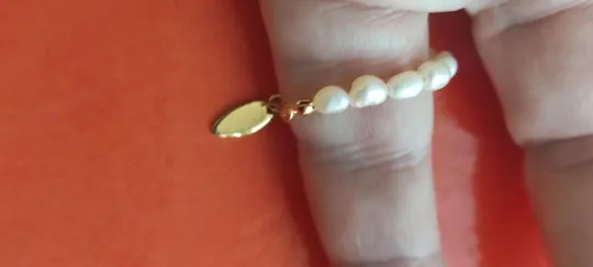 Купити Подвеска-украшение кольцо на палец с настоящими жемчужинами, оригинально и стильно  fn492