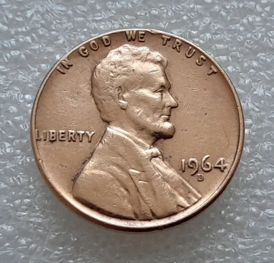 (8104 ря) 1 цент 1964 D США Ціна