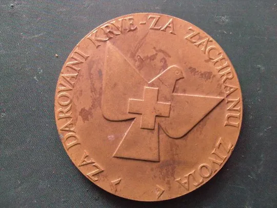 Купити медаль настольная ян янский красный крест сдача донорской крови чсср №10446