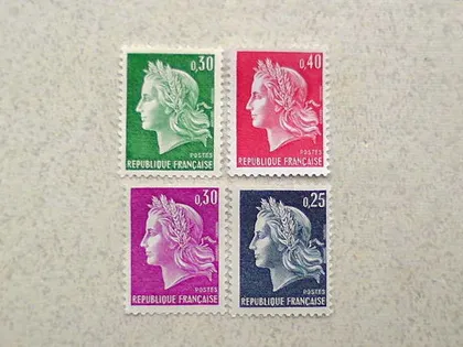 фото, Серія поштових марок Франція " Стандарт " 1969 рік **