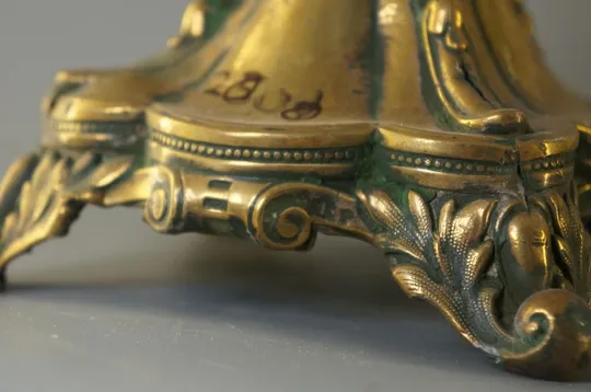 Подсвечник ажурный латунь Варшава клеймо высота 31 см №913 З аукціону