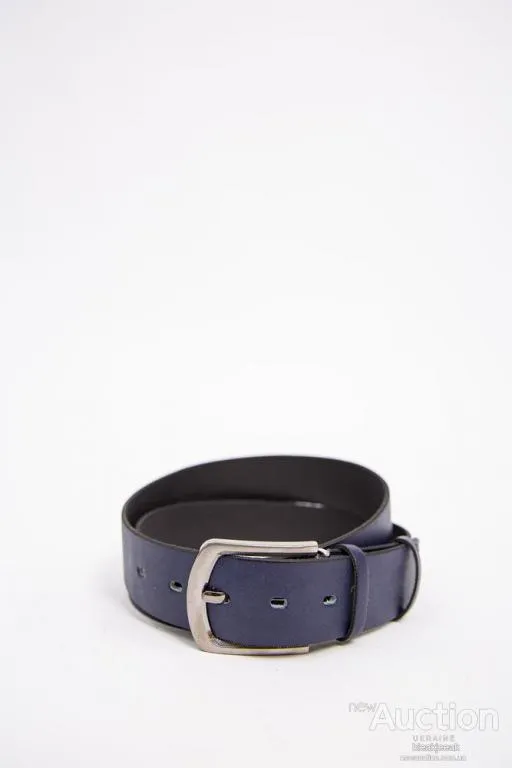 Мужской ремень из кожзама, темно-синего цвета, 196R40S1W16 Ціна