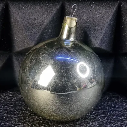 фото, Елочная игрушка «шарик серебристый» (ссср)