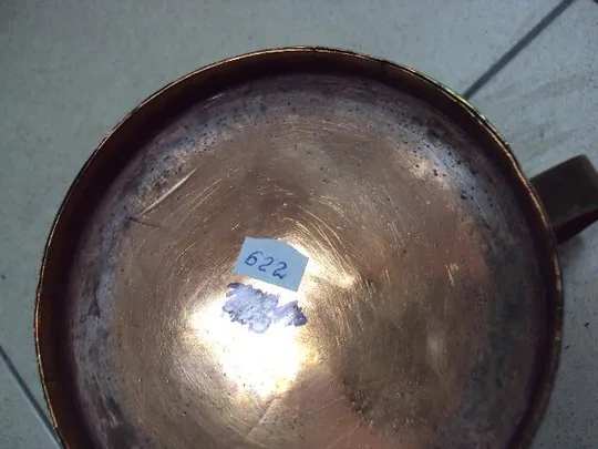 Кружка медь старая высота 12 см, диаметр 11,5 см №622 Інтернет-аукціон