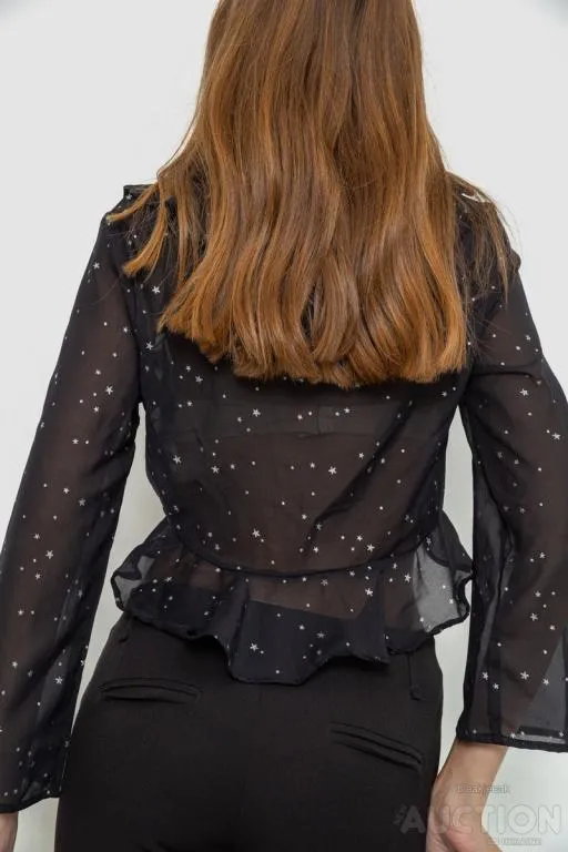 Блуза шифоновая, цвет черный, 244R253 Продаж