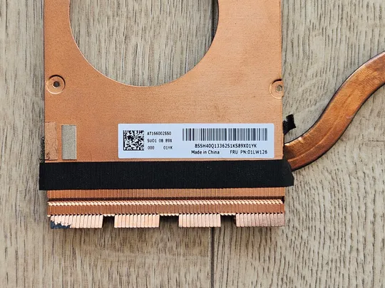 Система охолодження радіатор Lenovo ThinkPad E580 AT166002SS0 EG50050S1-CC10-S9A оригінал з розборки З аукціону
