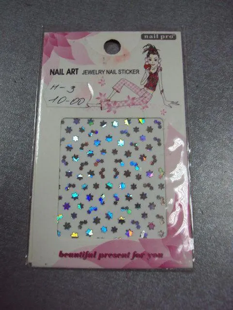 наклейки для декора ногтей звездочки №1784 Продаж