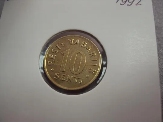 монета эстония 10 сентов 1992 №8199 Продаж