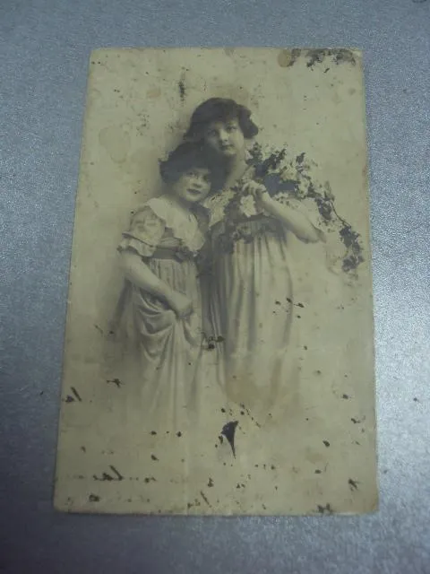 открытка две девочки медынь бобров 1917 №1554 Ціна