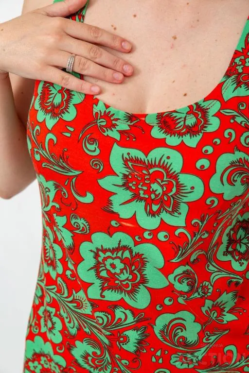 Майка женская, цвет красно-зеленый, 186R141 Де купити