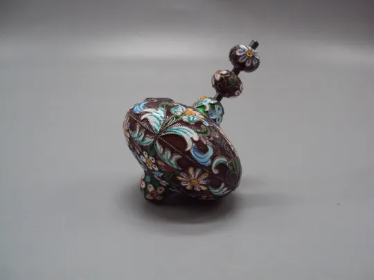 Купити Фигура миниатюра статуэтка юла эмаль клуазоне с перегородками узор цветы клуазонне дзига №18642