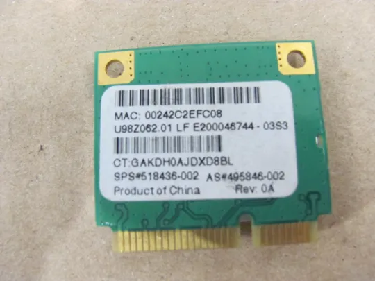 Купити номер0320-50 WI-FI адаптер 518436-002  для HP PAVILION DV6-1000 DV9000 DV7-1000 оригінал