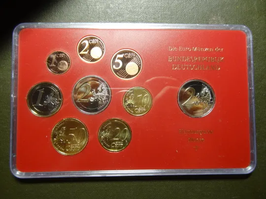 Купити Комплект євромонет Німеччини 2013 J (повний комплект+ 2 ювілейні) UNC