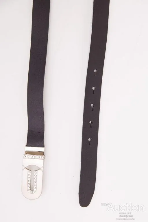 Женский ремень из кожзама, пряжка с крючком, цвет Черный, 196RL25S0G17 З аукціону