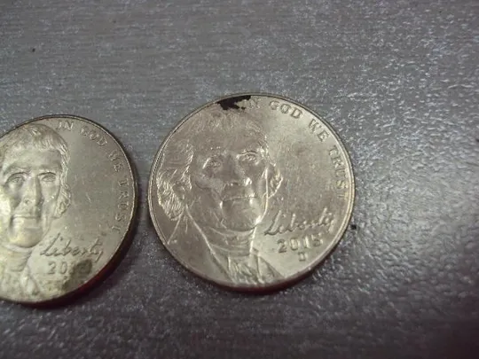 монета сша 5 центов 2015 р д лот 2 шт №8992 З аукціону