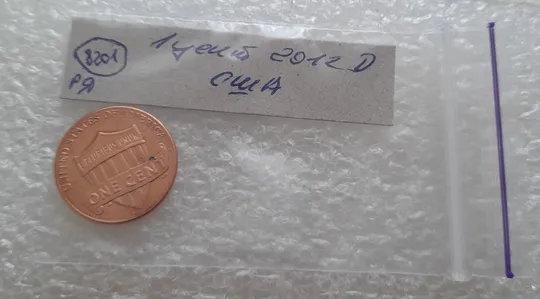 (8201 ря) 1 цент 2012 D США Характеристики