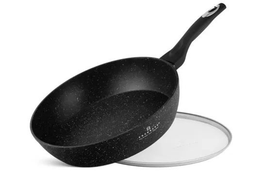 Сковорода с крышкой глубокая Edenberg EB-5713 20 см 1.2 л черная Де купити