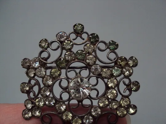 Брошка с висюльками брошь цветок цветочек серебро 875 проба ссср вес 7,4 г 6,4х3,9 см №15566 Продаж