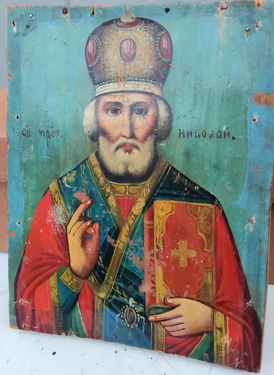 Икона 'Св. Николай' (дерево,масло) Де купити