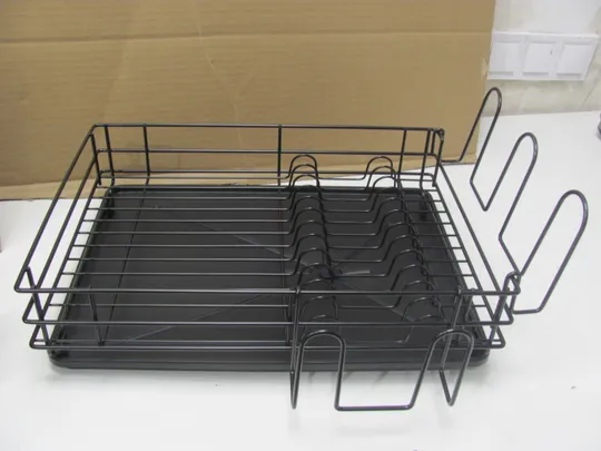 Купити Стійка для посуду LINFELDT® Black 42,5 x 31,5 x 14,5 см металева на 10 тарілок 20+ столових приборів (12)