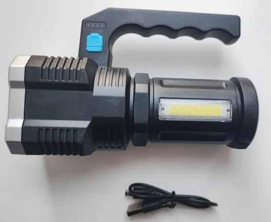 Ліхтар ручний акумуляторний x-606 4led-cob Продаж