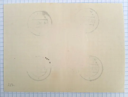 Блок гашених марок А. Гітлер на папері 21.03.1943 Відень Австрія Dc024 Продаж