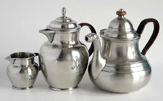 Чайно-кавовий сервіз олово посріблення Німеччина Де купити