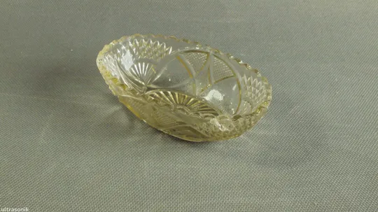 Ваза овальна низенька міні стара радянська карамельне скло Вживане З аукціону